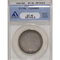 1806 50C Pointed 6, Stem XF40 ANACS