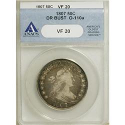 1807 50C Draped Bust VF20 ANACS
