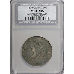 1807 50C Large Stars, 50 Over 20 VF20 CSN