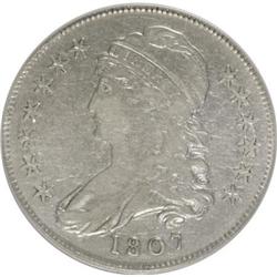 1807 50C Capped Bust, Small Stars F12 CSN
