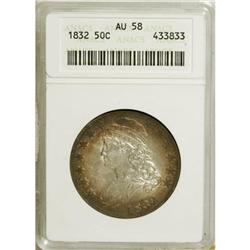 1832 50C Small Letters AU58 ANACS