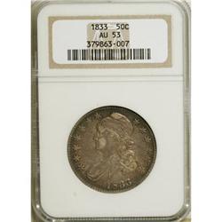 1833 50C AU53 NGC