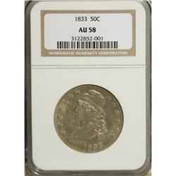 1833 50C AU58 NGC