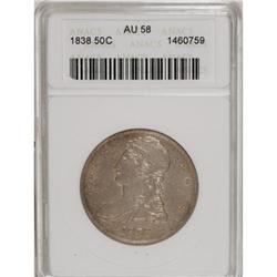 1838 50C AU58 ANACS