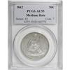 Image 1 : 1842 50C Medium Date, Large Letters AU55 PCGS