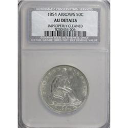 1854 50C Arrows AU50 CSN