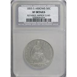 1855-S 50C Arrows XF40 CSN