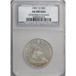 1857-O 50C AU50 CSN