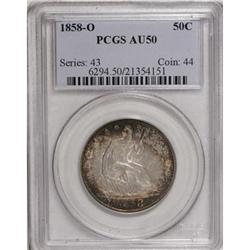 1858-O 50C AU50 PCGS