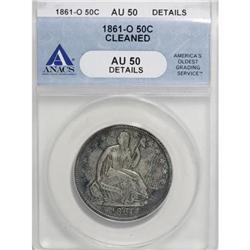 1861-O 50C AU50 ANACS