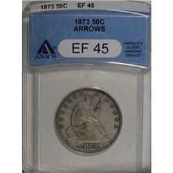 1873 50C Arrows XF45 ANACS