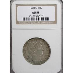 1908-O 50C AU58 NGC