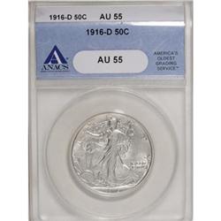 1916-D 50C AU55 ANACS