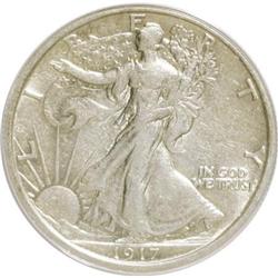 1917-D 50C Reverse AU50 ANACS