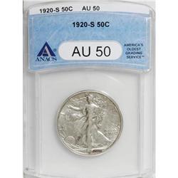 1920-S 50C AU50 ANACS