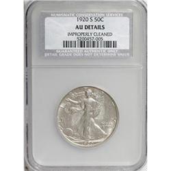 1920-S 50C AU50 CSN