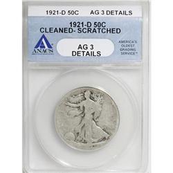 1921-D 50C AG3 ANACS