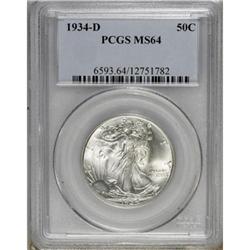 1934-D 50C MS64 PCGS