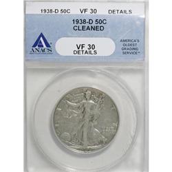 1938-D 50C VF30 ANACS
