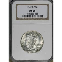 1942-D 50C MS65 NGC