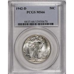 1942-D 50C MS66 PCGS