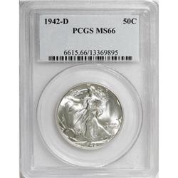1942-D 50C MS66 PCGS