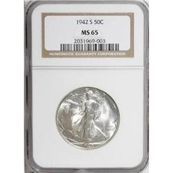1942-S 50C MS65 NGC