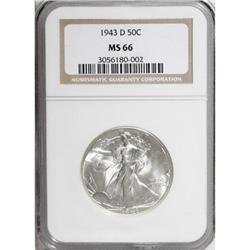 1943-D 50C MS66 NGC