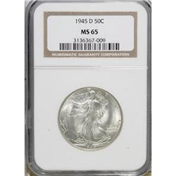 1945-D 50C MS65 NGC