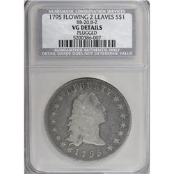 1795 $1 Flowing Hair, Two Leaves VG8 CSN