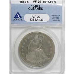 1840 $1 VF20 ANACS