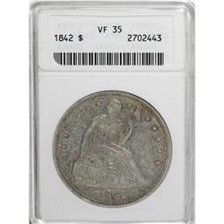 1842 $1 VF35 ANACS