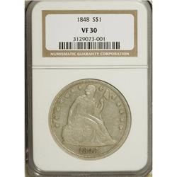 1848 $1 VF30 NGC