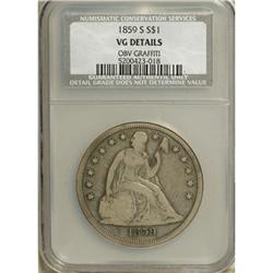 1859-S $1 VG8 CSN