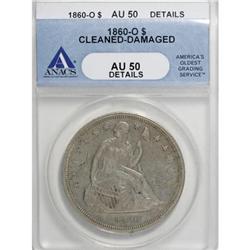 1860-O $1 AU50 ANACS