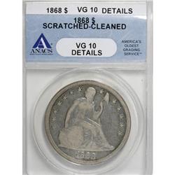1868 $1 VG10 ANACS