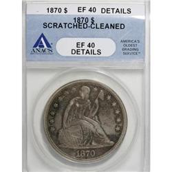 1870 $1 XF40 ANACS