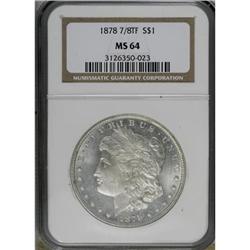 1878 7/8TF $1 Strong MS64 NGC