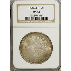 1878 7/8TF $1 Strong MS64 NGC