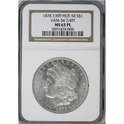 1878 7/8TF $1 Strong Prooflike MS63 NGC