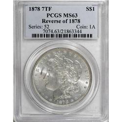 1878 7TF $1 Reverse of 1878 MS63 PCGS