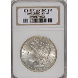 1878 7TF $1 Reverse of 1878 MS64 NGC