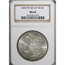 1878 7TF $1 Reverse of 1878 MS64 NGC