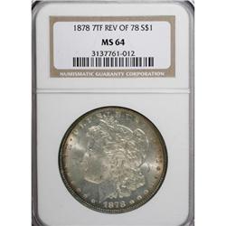 1878 7TF $1 Reverse of 1878 MS64 NGC