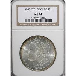1878 7TF $1 Reverse of 1878 MS64 NGC
