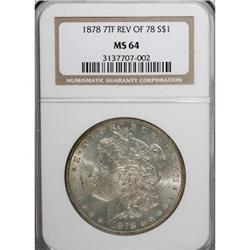 1878 7TF $1 Reverse of 1878 MS64 NGC