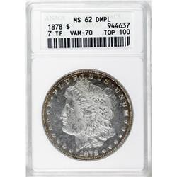 1878 7TF $1 Reverse of 1878 Deep Mirror Prooflike MS62