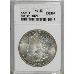 1878 7TF $1 Reverse of 1879 MS63 ANACS