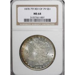1878 7TF $1 Reverse of 1879 MS64 NGC