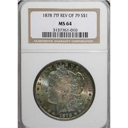 1878 7TF $1 Reverse of 1879 MS64 NGC